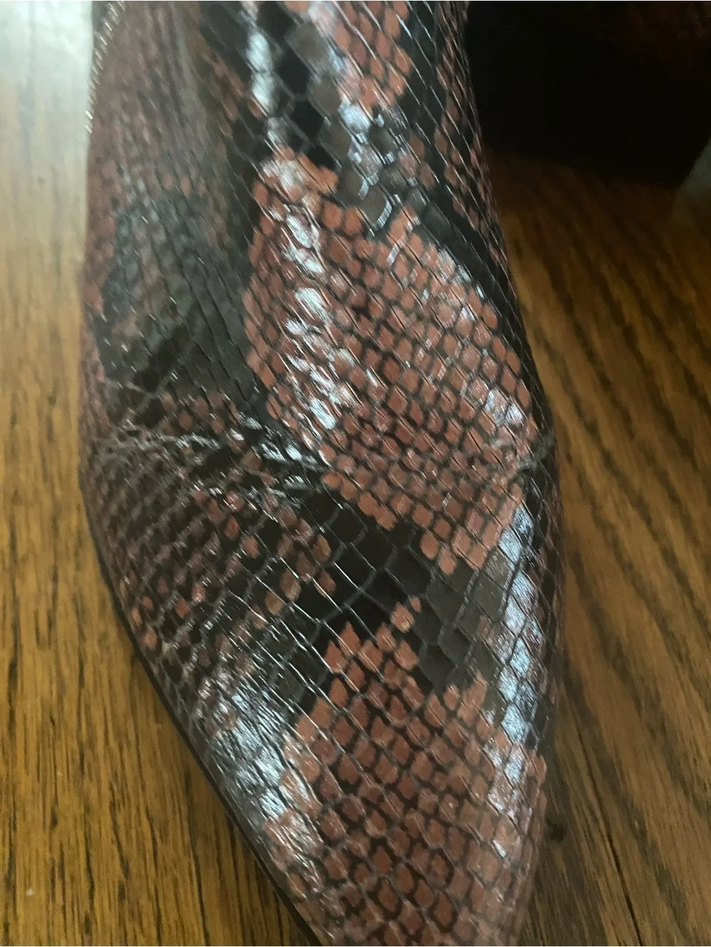 Marc Fisher LTD Brown Snake Print Vincent Bootie, 5.5 M